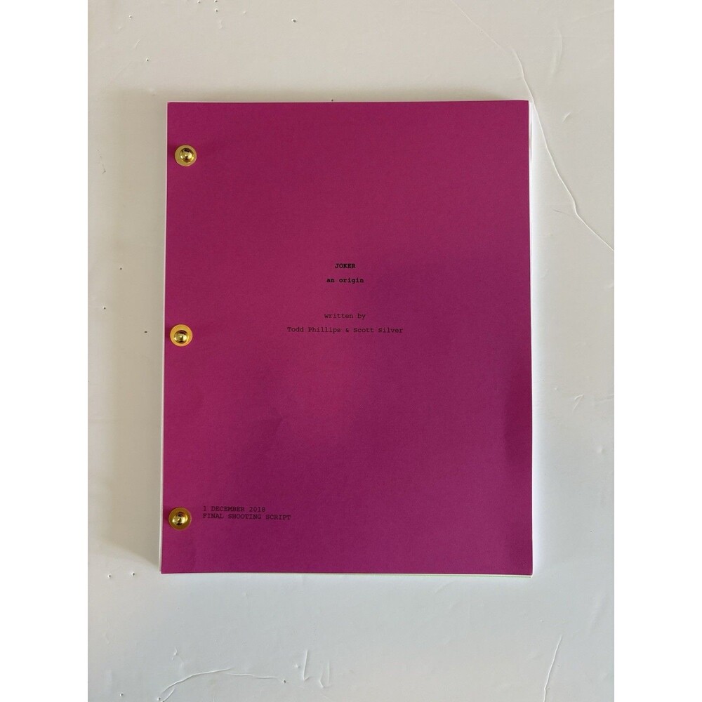 Joker Original Screenplay Script 2018 Final Shooting Draft Movie Film Script